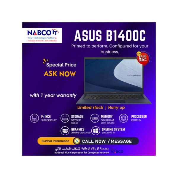 ASUS ExpertBook B1400C – Intel Core i5 (Business Series)